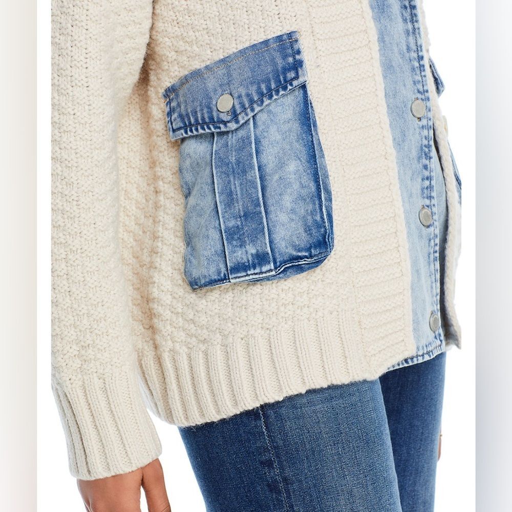 Brand New with tag! BLANKNYC -Last Call Mixed Media Cardigan Size Small - Picture 6 of 7